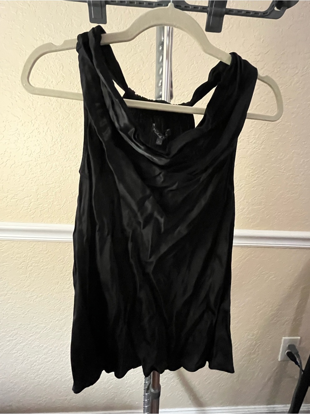 Michael Stars Black Draped Cowl Neck Top
